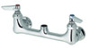 T&S Brass TB0230CRLN 8 Wall Mount Mixing Faucet, Sc-Cerama Cartridges, Lever Handles, Less Nozzle