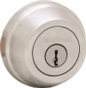 KWIKSET 803452 GATE LATCH DOUBLE CYLINDER SATIN CHROME Latch Automatically Springs Back and Locks Shut