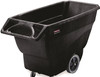 Rubbermaid 134198 Commercial HDPE Box Cart with Steering Wheel, 600-Pound Capacity, Black