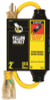 COLEMAN CABLE 283425 YELLOW JACKET® IN-LINE GFCI WITH 2 FT. 12/3 SJTW CORD AND LIGHTED RECEPTACLE, YELLOW