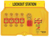 MASTERLOCK 804473 MASTERLOCK & #174 Safety 4-Lock Padlock Station, Zenex & #153 Thermoplastic Padlocks,