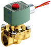 ASCO 77189 -120/60,110/50 Brass Body Pilot Operated General Service Solenoid Valve, 2" Pipe Size, 2-Way Normally Closed, Nitrile Butylene Sealing, 1-3/4" Orifice, 43 Cv Flow, 120V/60 Hz, 110V/50 Hz