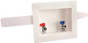 IPS CORPORATION 531039 Water-Tite Econo Center Drain Washing Machine Outlet Box with Brass Quarter-turn Valves Installed, 1/2" PEX Connection, White