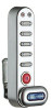Codelocks 2476945 KL1006KIT-SG Zinc Silver Grey Finish Zinc Alloy KitLock Electronic Cabinet Lock, Upgraded Batteries, Vertical, 3/8"-1 1/8" Spindle Length