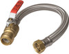 CASH ACME 2465700 Cash Acme® WATER HEATER CONNECTOR WITH BALL VALVE, STAINLESS STEEL, 3/4 IN. X 3/4 IN. FIP, 18 IN., LEAD FREE