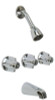 CENTRAL BRASS 3-VALVE TUB/SHWR SET #0868-Z CENTRAL BRASS 3-VALVE TUB/SHWR SET #0868-ZCentral