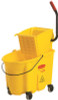 Rubbermaid RCP758088YL WaveBrake & #174 Mop Bucket & Wringer Combo w/Side Press, 35 Qt. 7580-88