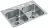 Sterling Plumbing 107203 Sterling Southhaven 33-inch by 22-inch Top-mount Double Equal Bowl Kitchen Sink, Stainless Steel
