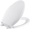 Kohler 107917  Cachet Elongated White Toilet Seat, with Grip-Tight Bumpers, Quiet-Close Seat, Quick-Release Hinges, Quick-Attach Hardware, No Slam Toilet Seat, white