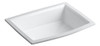 Kohler 114604  Vitreous china undermount Rectangular Bathroom Sink, 22 x 16.88 x 8.88 inches, White