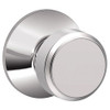 SCHLAGE F10BWE625 F10 BWE 625 Bowery Passage Knob, Bright Chrome