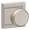 SCHLAGE F10BWE619ULD F10-BWE-ULD Bowery Passage Door Knob Set with Decorative Upland Rosette, Satin Nickel