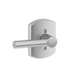 SCHLAGE F170BRW626GRW F170 BRW 626 GRW Greenwich Collection Broadway Decorative Dummy Lever, Satin Chrome