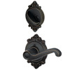 SCHLAGE F59FLA716BRKLH F59-FLA-BRK-LH Flair Left Handed Interior Pack Lever Set with Single Cyl, Aged Bronze
