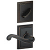 SCHLAGE F59FLA716ADDRH Lock Company Flair Right Handed Interior Pack Lever Set with Single Cy, Aged Bronze