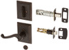 SCHLAGE F59FLA716ADDLH Lock Company Flair Left Handed Interior Pack Lever Set with Single Cyl, Aged Bronze