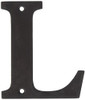 Deltana RL4L-10B 4 in. Solid Brass Residential Letter (Set of 10) (L - Oil Rubbed Bronze).