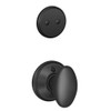 SCHLAGE F94SIE622 F94-SIE Siena Knob Dummy Interior Pack from the F-Series, Matte Black.