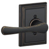 SCHLAGE F170VLA716ADD F170-VLA-ADD Avila Single Dummy Door Lever with Decorative Addison Trim, Aged Bronze
