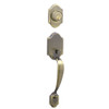 SCHLAGE JH58PRS609 Dexter by  Paris Exterior Handleset with Deadbolt, Antique Brass