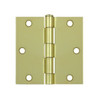Deltana S35U4-R 3.5 in. x 3.5 in. Residential Square Steel Hinge - Pair (Set of 10) (Brushed Brass)