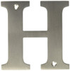 Deltana RL4H-15 4 in. Solid Brass Residential Letter (Set of 10) (H - Satin Nickel)