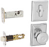 SCHLAGE F59GEO625ADD Lock Company Georgian Interior Pack Knob Set with Single Cylinder Deadbolt, Bright Chrome (Interior Half Only).