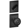 SCHLAGE F59GEO622ADD Lock Company Georgian Interior Pack Knob Set with Single Cylinder Deadbolt, Matte Black (Interior Half Only)