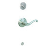 SCHLAGE F59FLA619LH F59 FLA 619 LH Flair Interior Left-Handed Lever with Deadbolt, Satin Nickel (Interior Half Only)