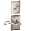 SCHLAGE F59FLA619ADDRH Lock Company Flair Right Handed Interior Pack Lever Set with Single Cy, Satin Nickel