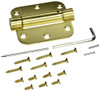 Deltana DSH35R54 3.5 in. x 3.5 in. x 0.63 in. Radius Single Action Spring Hinge (Set of 10) (Brushed Brass)
