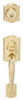 SCHLAGE F92CAM605 F92-CAM Camelot Dummy Exterior Handleset from the F-Series, Polished Brass