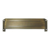 Deltana MSH158U5 Solid Brass Mail Slot Hood For Open Back Plates Antique Brass. Mail Slot For Door..