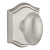 Baldwin HDELLTAR003  Reserve Half Dummy Ellipse with Traditional Arch Rose in Lifetime Brass Finish