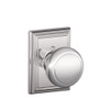 SCHLAGE F170AND625ADD  Addison Collection Andover Decorative Trim Knob, Bright Chrome