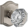 Baldwin FDCRYTAR150 FD.CRY.TAR Contemporary Dummy Door Knob Set with Traditional Arch Trim f, Satin Nickel