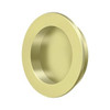 Deltana FP238U3  Flush Pulls, Solid Brass Flush Pull , Round, HD, 2 3/8", Solid Brass In Polished Brass