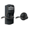 SCHLAGE FE575CAM716ACC FE575 CAM 716 ACC Camelot Keypad Entry with Auto-Lock and Accent Levers, Aged Bronze