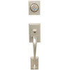 SCHLAGE F62ADD619PLY F62-ADD-PLY Double Cylinder Addison Handleset with Plymouth Interior Kno, Satin Nickel
