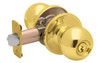 SCHLAGE J54VCNA605 Dexter by  Corona Entry Knob, Bright Brass