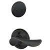 SCHLAGE F94CHP716LH F94 Champagne Left Hand Dummy Interior Trim Aged Bronze Finish