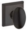 Baldwin PVELLTSR112  Reserve Privacy Ellipse with Traditional Square Rose in Aged Bronze Finish.