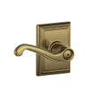 SCHLAGE F40FLA609ADD  Addison Collection Flair Privacy Lever, Antique Brass