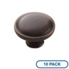 Amerock BP53015ORB-10PACK BP53015-10PACK Allison Value Hardware 1-1/4 Inch Diameter Mushroom Cabin, Oil Rubbed Bronze