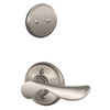 SCHLAGE F94CHP619LH F94 Champagne Left Hand Dummy Interior Trim Satin Nickel Finish