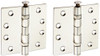Deltana SS44BU32D SS44BU 4" x 4" Stainless Steel Square Corner Ball Bearing Mortise Hinge, Satin Stainless Steel