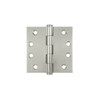 Deltana DSB414 DSB4 4" x 4" Solid Brass Square Corner Plain Bearing Mortise Hinge - Pai, Polished Nickel