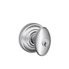 SCHLAGE F51ASIE626AND F51A SIE 626 AND Andover Collection Siena Keyed Entry Knob, Satin Chrome