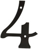 Deltana RN4-4U10B  Solid Brass -Inch House Number 4 Board