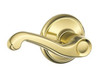 SCHLAGE F51AFLA609ADD Lock Company Antique Brass Flair Keyed Entry F51A Panic Proof Door Lever with Addison Rosette